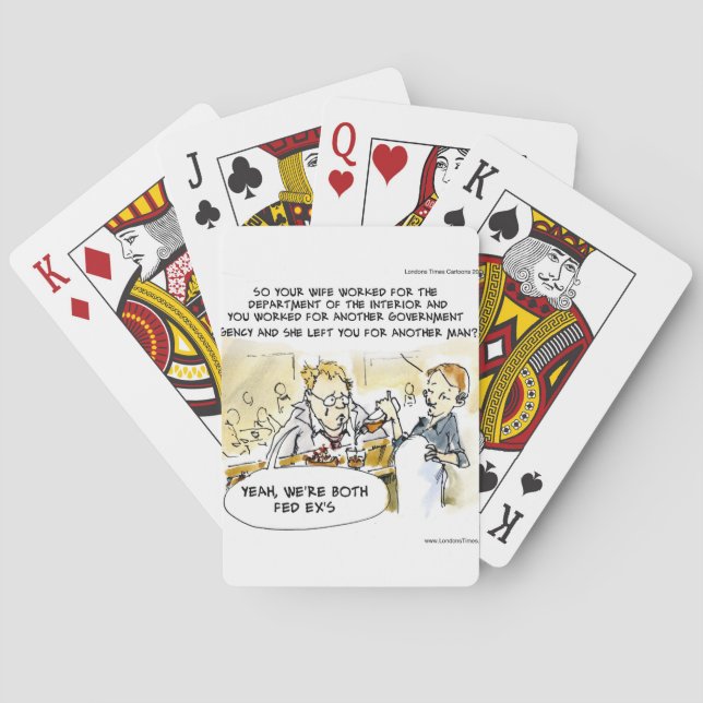 Federal Ex Spouse Funny Playing Cards (Back)