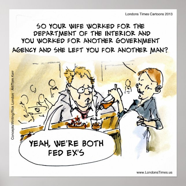 Federal Ex Spouse Funny Poster (Front)