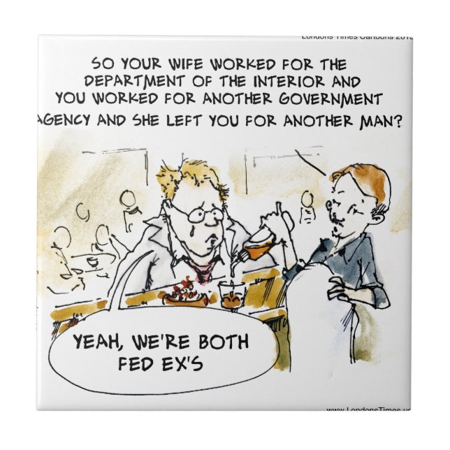 Federal Ex Spouse Funny Tile (Front)