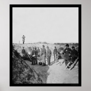 Federal Mortars Aimed at Fort Sumter 1865 Poster