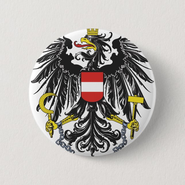 Federal Republic of Austria 2 Inch Round Button (Front)
