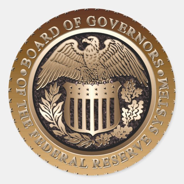 Federal Reserve Classic Round Sticker (Front)