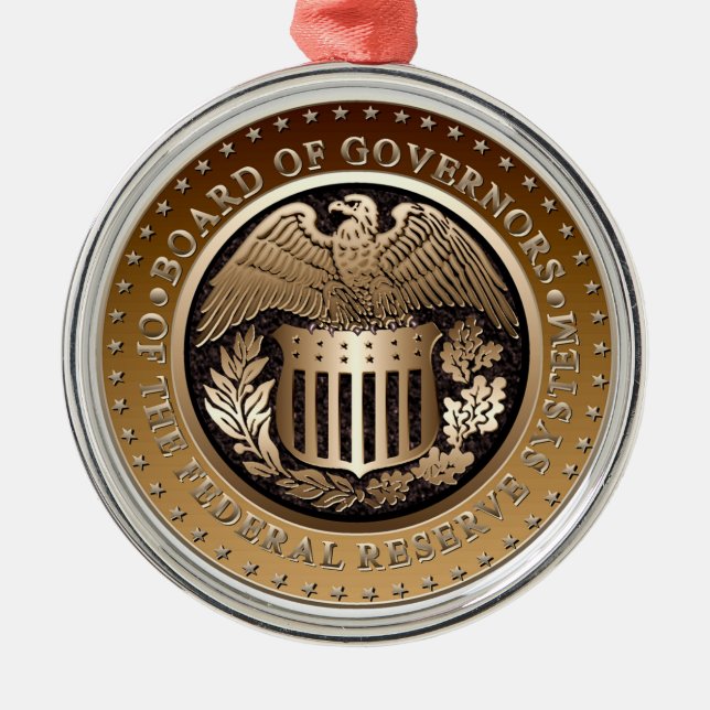 Federal Reserve Metal Ornament (Front)