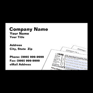 Federal Tax Forms Business Card