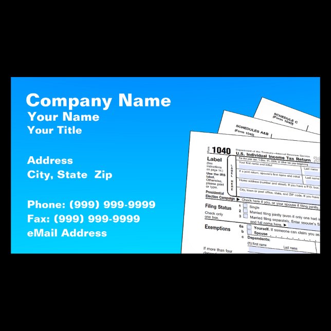 Federal Tax Forms Business Card (Creator Uploaded)