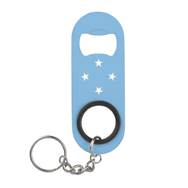 Federated States of Micronesia Flag Keychain Bottle Opener (Front)