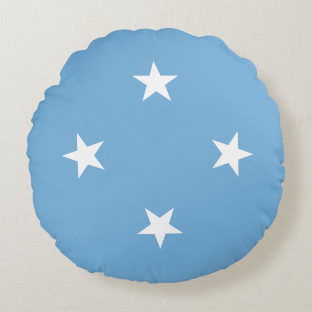 Federated States of Micronesia Flag Round Pillow (Front)