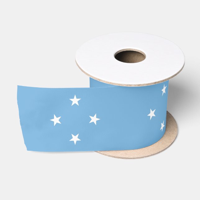 Federated States of Micronesia Flag Satin Ribbon (Spool)