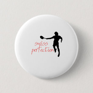 Federer Tshirt Swiss Perfection 2 Inch Round Button