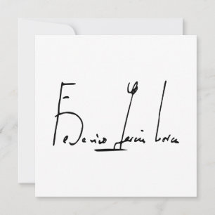 Federico García Lorca signature Card