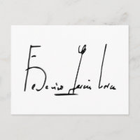Federico García Lorca signature Postcard
