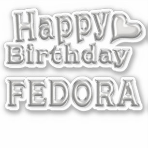 Fedora Happy Birthday Autocollants