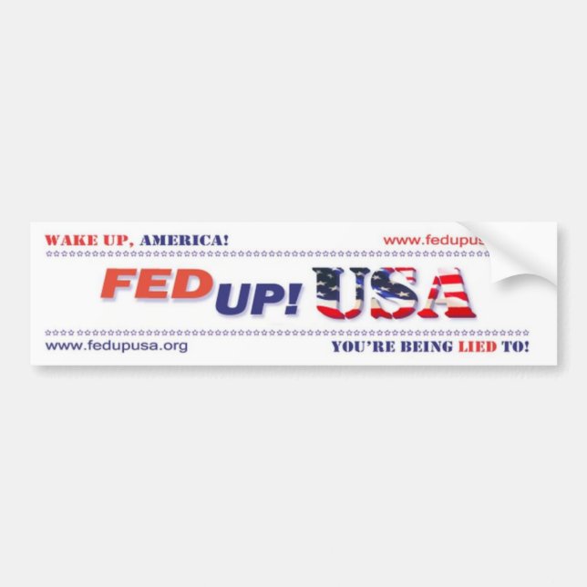 FedUpUSA Bumper Sticker (Front)