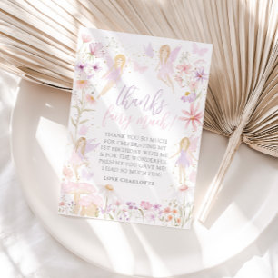Fée 1er anniversaire Filles Carte de remerciements