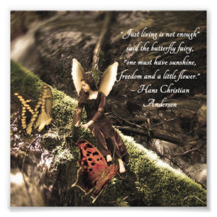 Fée à papillon Hans Anderson Citation Photo Imprim
