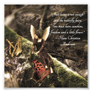 Fée à papillon Hans Anderson Citation Photo Imprim