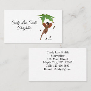 Fée Cute Avec Ailes Brown Carte de visite