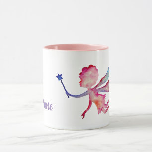 Fée d'aquarelle rose Custom Combo Mug