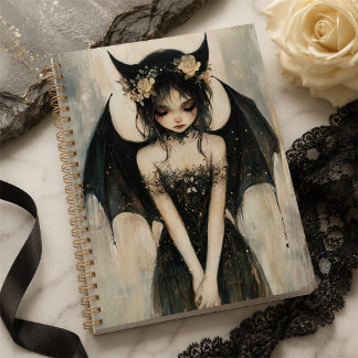 Fée de fantasy gothique foncée avec couronne flora