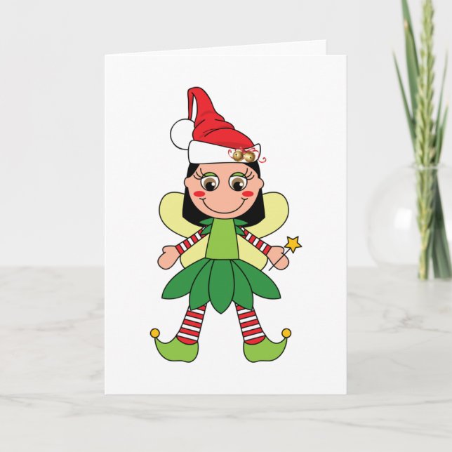 FÉE DE NOËL DE CARTE DE VOEUX (Devant)