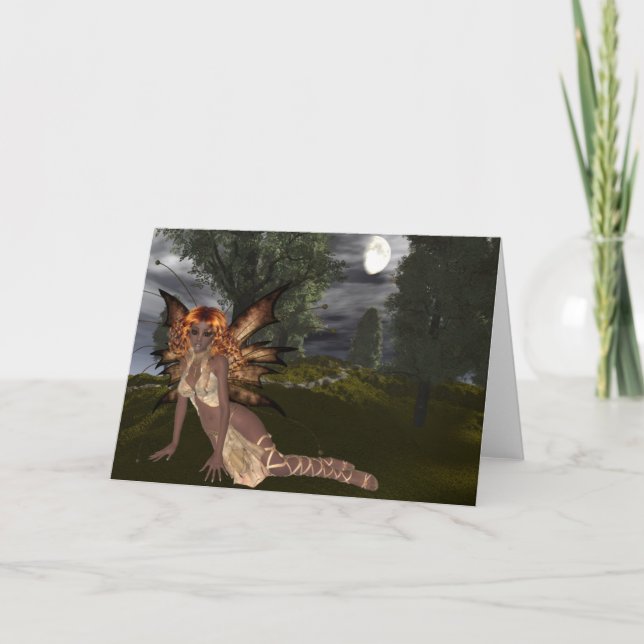 Fée de nuit Design 1 - Carte de voeux Imaginaire (Devant)