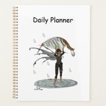 Fée de pluie de garçon avec la feuille Planificate