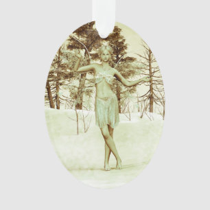 Fée d'hiver dans l'art fantastique de la forêt enn