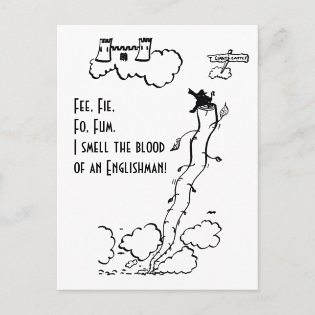Fee, Fie, Fo, Fum! Postcard (Front)