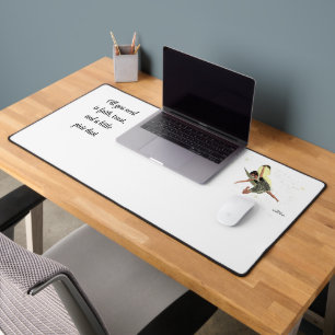 Fée Fille Avec Jaune Ailes Mat De Bureau