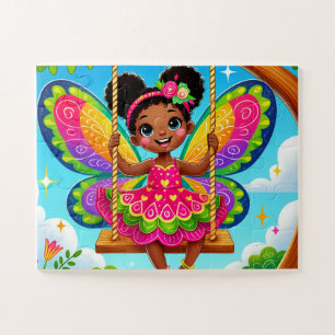 "FÉE HEUREUSE SUR UN BALANÇOIRE" PUZZLE