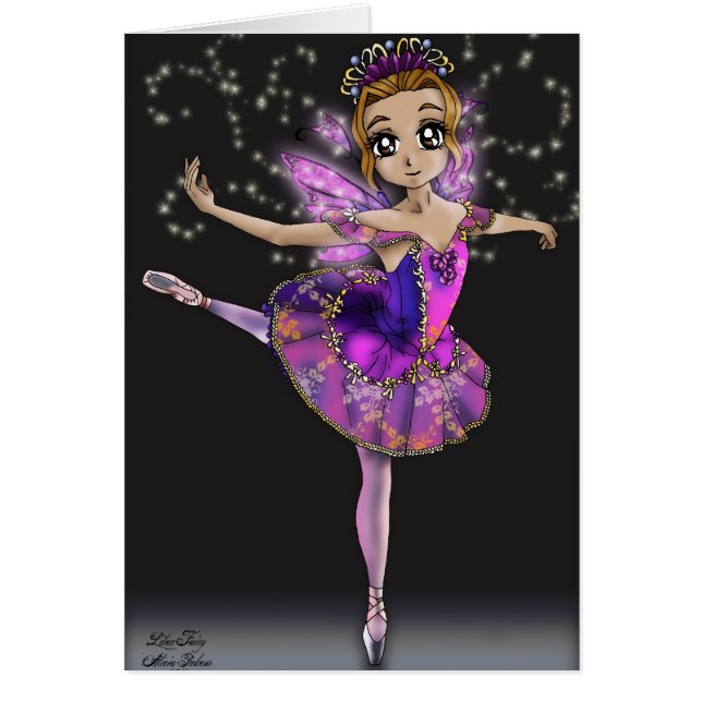 Fée lilas - carte de ballet de beauté de sommeil (Devant)