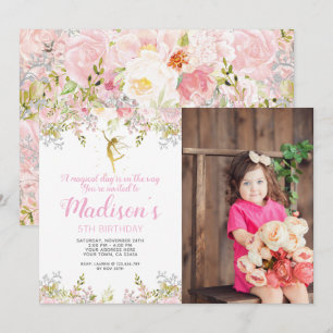 Fée magique Anniversaire Invitation photo