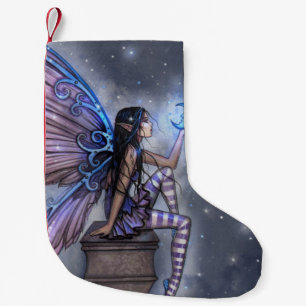 Fée Magique avec Chaussette de Noël à la Lune
