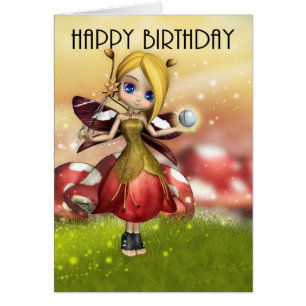 Fée magique mignonne avec de la boule de cristal