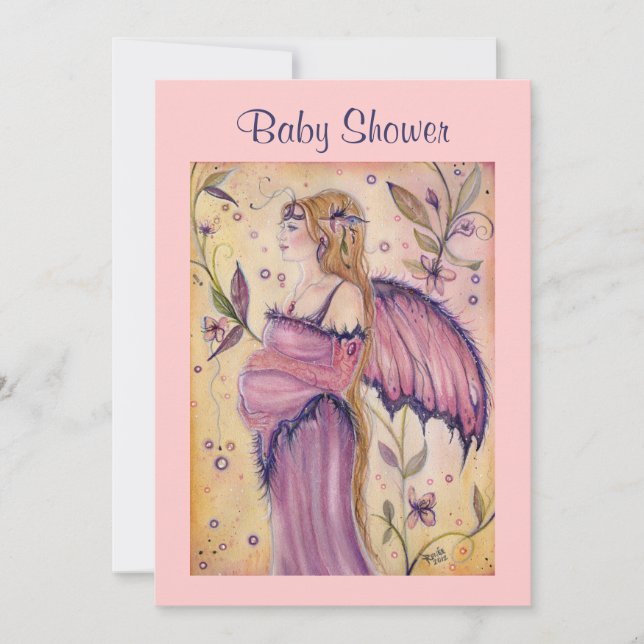 Fée maman Bébé invitations de douche par Renee (Devant)