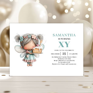 Fée Mignonne 6e Anniversaire Invitation Magie et F