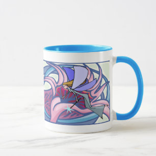 Fée mystique avec la tasse de fleur