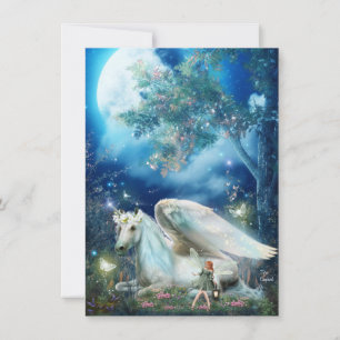 Fée Pixy avec carte blanche Imaginaire Unicorn