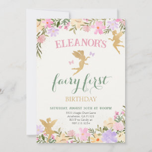 Fée Premier anniversaire fées Invitation