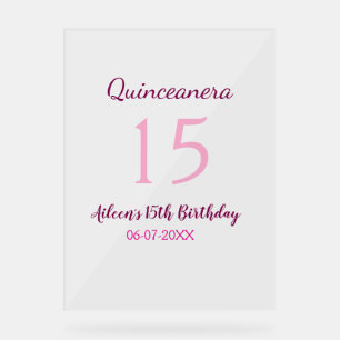Fée rose 15e anniversaire simple moder quinceanera
