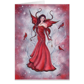 Fée rouge Scarlette avec carte cardinale de Renée