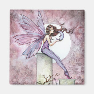 Fée violette avec aimant lune