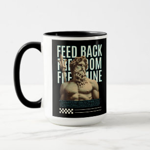  feed back free Dom sculpture mug