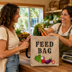 "FEED BAG" ALL-PURPOSE EVERYDAY USE TOTE BAG