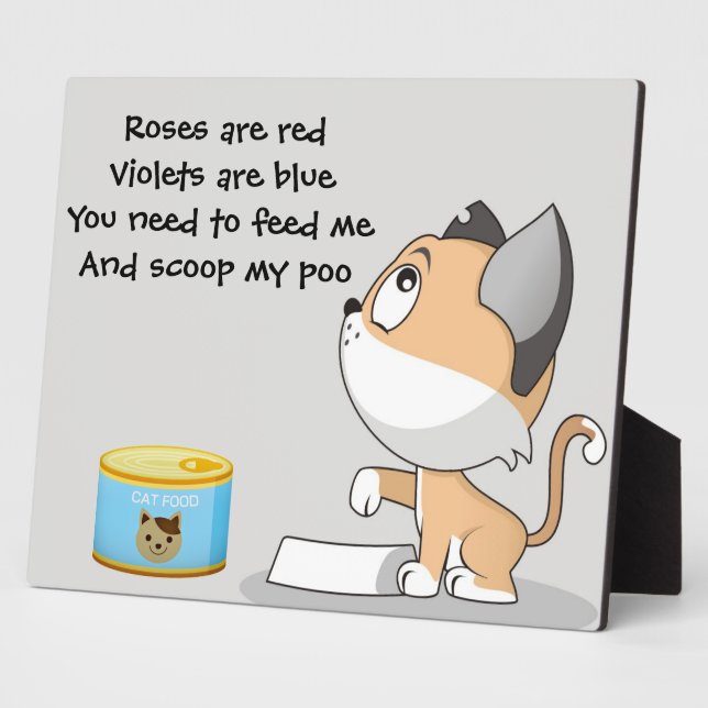 Feed Me Cat Plaque (Side)