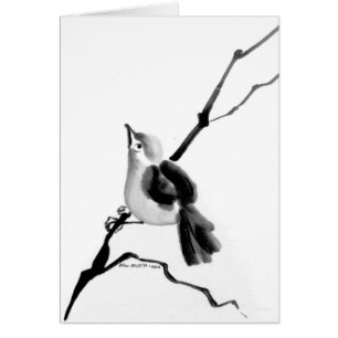 Feed  Me... Feed Me, Sumi-e fledgling bird