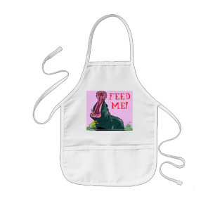 Feed Me!!  -Hungry Hippo -Apron 4 Kids Apron