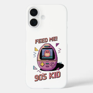Feed Me! Retro Virtual Pet 90s Kid Pixel Art iPhone 16 Case