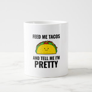 Feed me tacos funny tacos Mexican food Large Coffee Mug