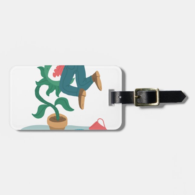 feed me venus flytrap luggage tag (Front Horizontal)